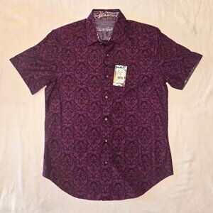 Men's ROBERT GRAHAM Purple Short Sleeve Shirt. Sz. Small.